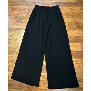 Christian Siriano Wide Leg Scuba Pants Black Size Small Designer Workwear